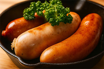 本場サイズのソーセージ3種盛り