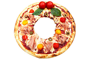 ピザクリスマスリース