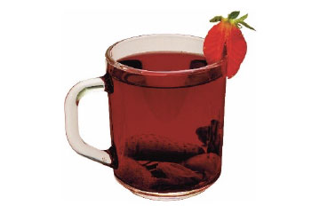 いちごの果肉入りグリューワイン