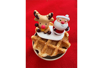 クリスマスワッフルココア