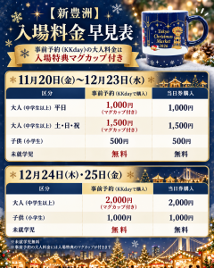 入場料早見表（新豊洲）