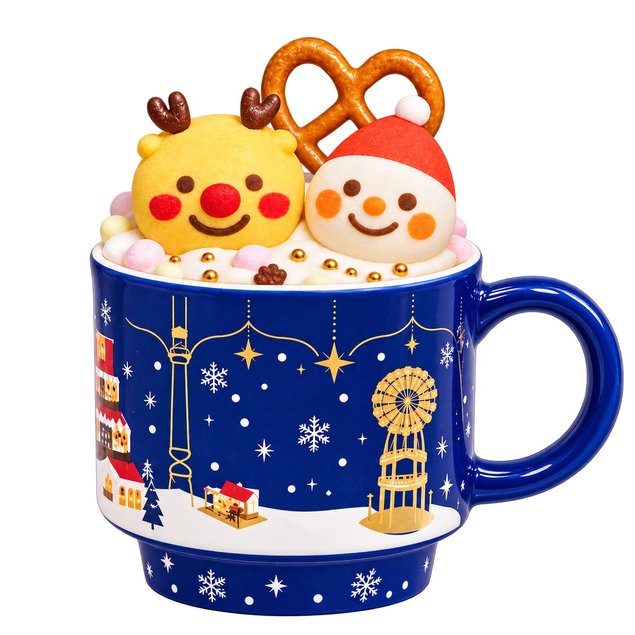 サンタとトナカイの仲良しミルクココア